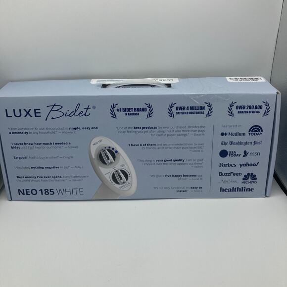 LUXE Bidet Neo 185 Non-Electric Bidet, Dual Wash Modes with/ Knob, White - Picture 8 of 12